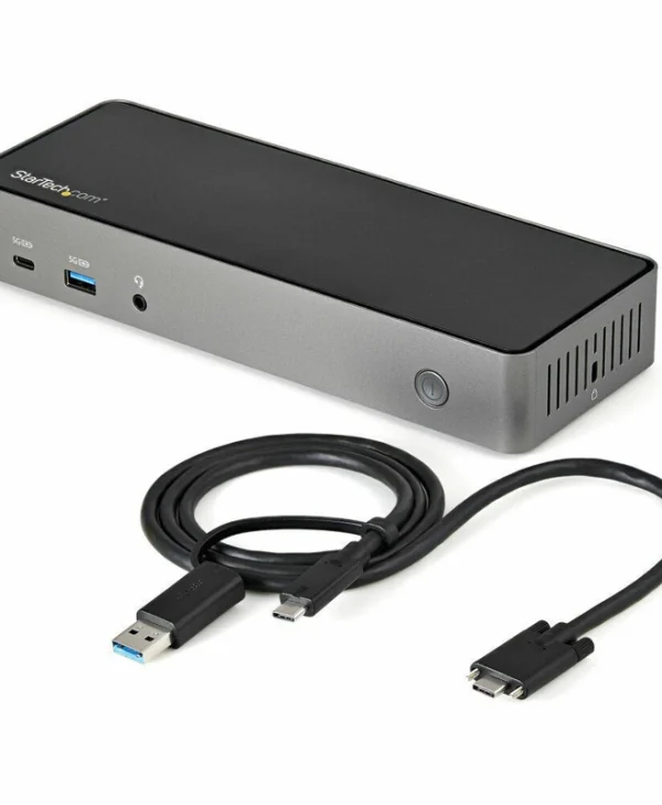 StarTech USB-C Docking Station με HDMI/DisplayPort 4K PD Ethernet και συνδεση 3 Οθονών Μαύρο (DK31C3HDPDUE)