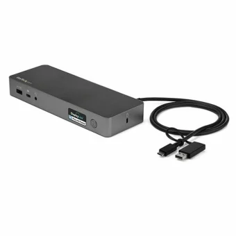 StarTech USB-A / USB-C Docking Station με HDMI/DisplayPort PD και συνδεση 2 Οθονών Γκρι (DK30C2DPEPUE)