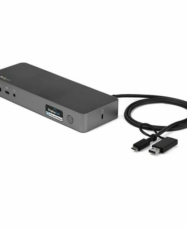 StarTech USB-A / USB-C Docking Station με HDMI/DisplayPort PD και συνδεση 2 Οθονών Γκρι (DK30C2DPEPUE)