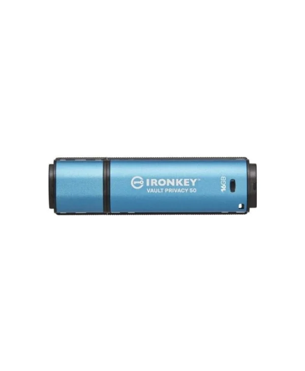 Kingston IronKey Vault Privacy 50 16GB USB 3.2 Stick με σύνδεση USB-C Μπλε IKVP50C/16GB
