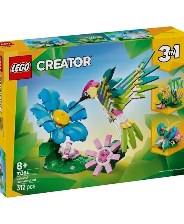 LEGO Creator 3-in-1 Wild Animals: Colorful Hummingbird για 8+ ετών Ετών 312τμχ 31384