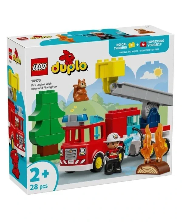 LEGO Duplo Fire Truck with Hose and Firefighter για 2+ ετών Ετών 28τμχ 10473