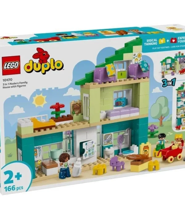LEGO Duplo 3 in 1 Modern Family House with Figures για 2+ ετών Ετών 166τμχ 10470