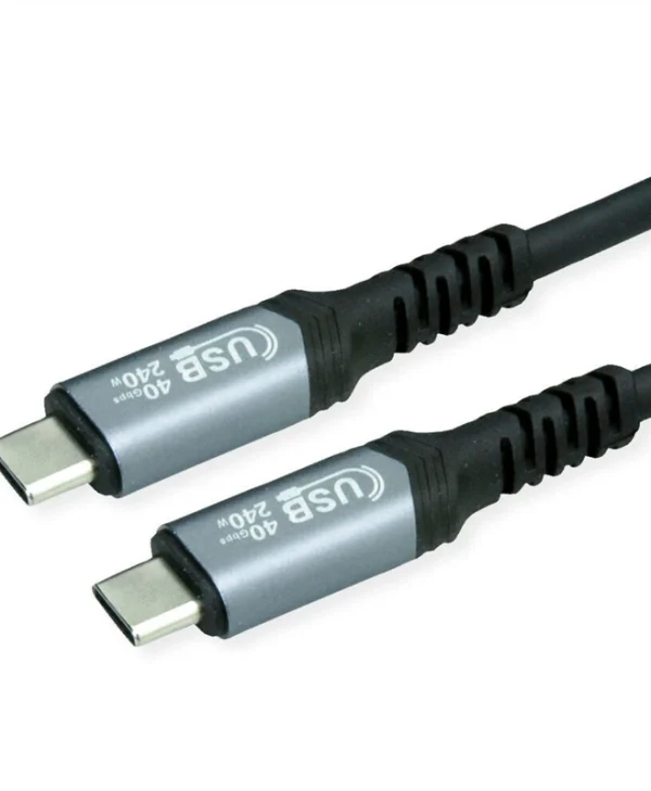 Roline Cable 11.99.9089 Usb C M To Usb C M 0.8m 240w Black