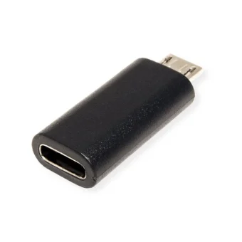 Roline Adapter 12.99.3192 From Usb Micro B M To Usb Type-c F Black