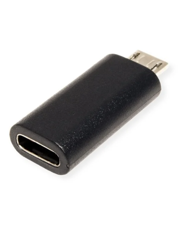 Roline Adapter 12.99.3192 From Usb Micro B M To Usb Type-c F Black