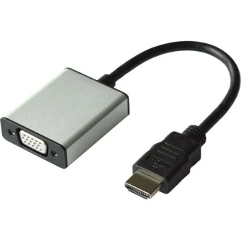 Προσαρμογέας Av Value Hdmi D-sub Vga + Jack 3.5mm Ασημί 12.99.3119