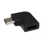 Value Adapter 12.99.2996 Usb C M To Usb C F Angled Black