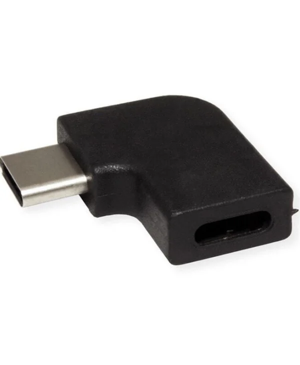Value Adapter 12.99.2996 Usb C M To Usb C F Angled Black