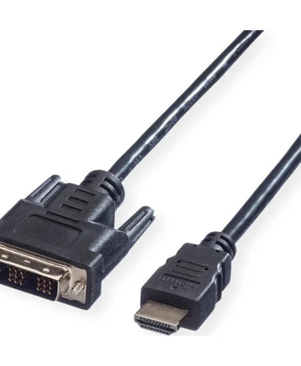 Value Cable DVI-D male - HDMI male 5m (11.99.5552-10)