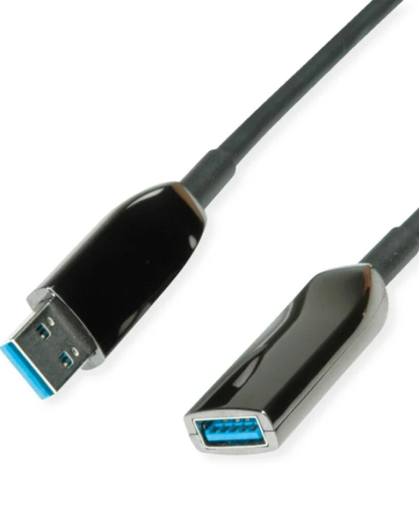 Roline USB 2.0 Cable USB-A male - USB-A female Μαύρο 15m 12.04.1076