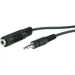 Roline Καλώδιο 3.5mm male - 3.5mm female Μαύρο 5m (11.09.4355-30)