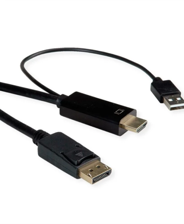 Roline Cable DisplayPort male - HDMI male 3m Μαύρο 11.04.5993