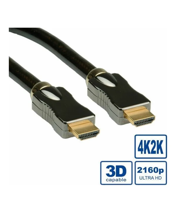 Roline HDMI 1.4 Cable HDMI male - HDMI male 15m Μαύρο 11.04.5686