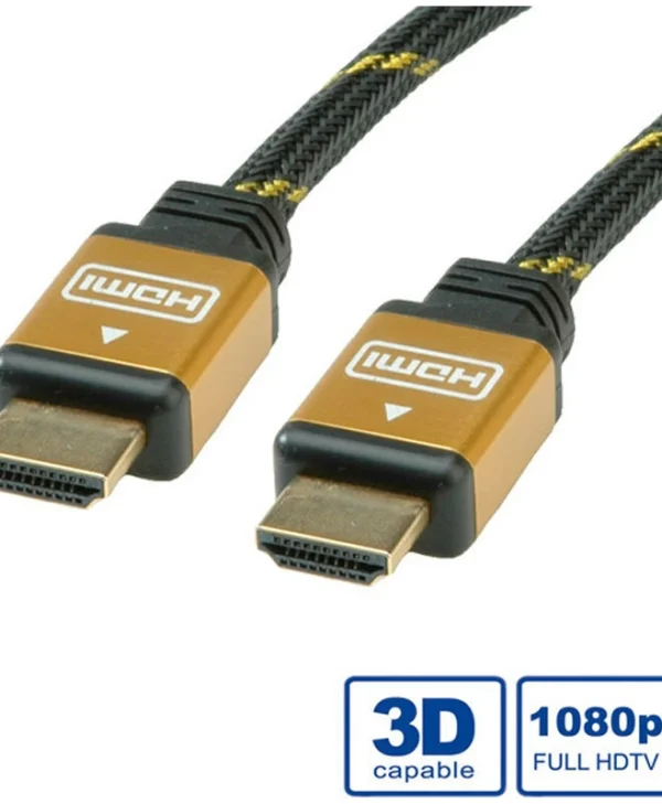 Roline HDMI 1.4 Cable HDMI male - HDMI male 15m Μαύρο 11.04.5560