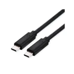 Roline USB 2.0 Cable USB-C male - USB-C 240W Μαύρο 1m (11.02.9082)