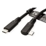 Roline Angle (90°) USB 3.2 Cable USB-C male - USB-C male Μαύρο 1m (11.02.9075-10) - Image 2