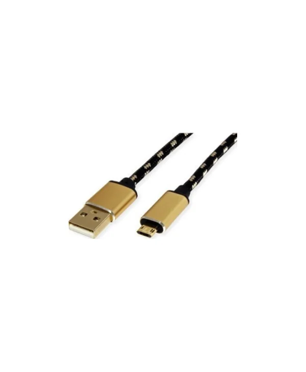 Roline Regular USB 2.0 to micro USB Cable Χρυσό 1.8m 1τμχ 11.02.8820