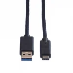 Roline USB 3.1 Cable USB-C male - USB-A Μαύρο 0.5m (11.02.9010) - Image 5
