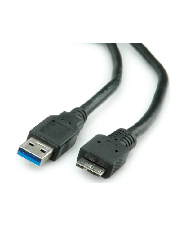 Roline Regular USB 3.0 to micro USB Cable Μαύρο 0.8m (11.02.8873)