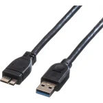 Roline Regular USB 2.0 to micro USB Cable Μαύρο 2m 1τμχ 11.02.8874
