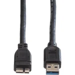 Roline Regular USB 2.0 to micro USB Cable Μαύρο 2m 1τμχ 11.02.8874 - Image 2
