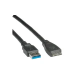 Roline Regular USB 2.0 to micro USB Cable Μαύρο 0.8m 1τμχ 11.02.8872