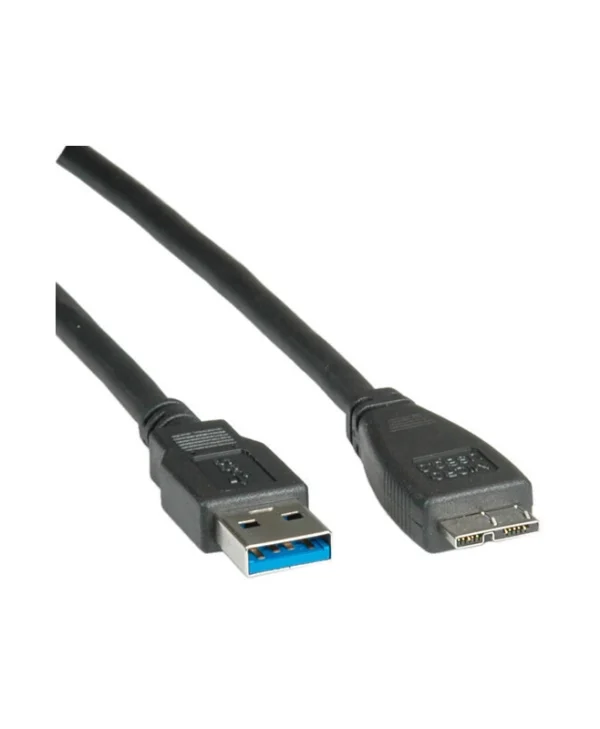 Roline Regular USB 2.0 to micro USB Cable Μαύρο 0.8m 1τμχ 11.02.8872