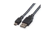 Καλώδιο Usb Roline Usb-a Miniusb 0.8 M Μαύρο 11.02.8708 - Image 2