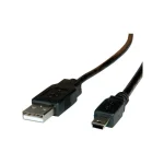 Καλώδιο Usb Roline Usb-a Miniusb 1.8 M Μαύρο 11.02.8719 - Image 2