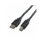 Roline USB 2.0 Cable USB-A male - USB-B male Μαύρο 0.8m (11.02.8808)