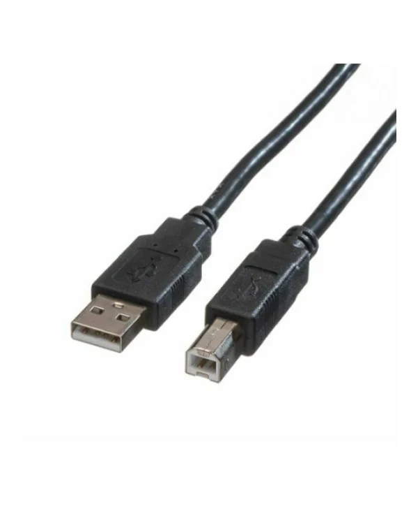 Roline USB 2.0 Cable USB-A male - USB-B male Μαύρο 0.8m (11.02.8808)