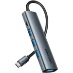 Vention USB 3.0 Hub 4 Θυρών με σύνδεση USB-C Γκρι TGZHB