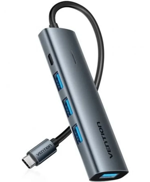 Vention USB 3.0 Hub 4 Θυρών με σύνδεση USB-C Γκρι TGZHB