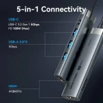 Vention USB-C Docking Station με HDMI 4K PD Γκρι (TGMHB) - Image 2