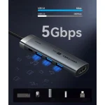 Vention USB-C Docking Station με HDMI 4K PD Γκρι (TGMHB) - Image 7