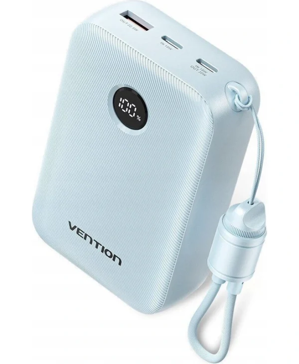 Vention Power Bank 20000mAh 22.5W με Θύρα USB-A και Θύρα USB-C Μπλε FKBL0-C