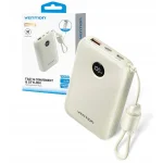 Vention Power Bank 10000mAh 22.5W με Θύρα USB-A και Θύρα USB-C Μπεζ FKAN0-C - Image 2
