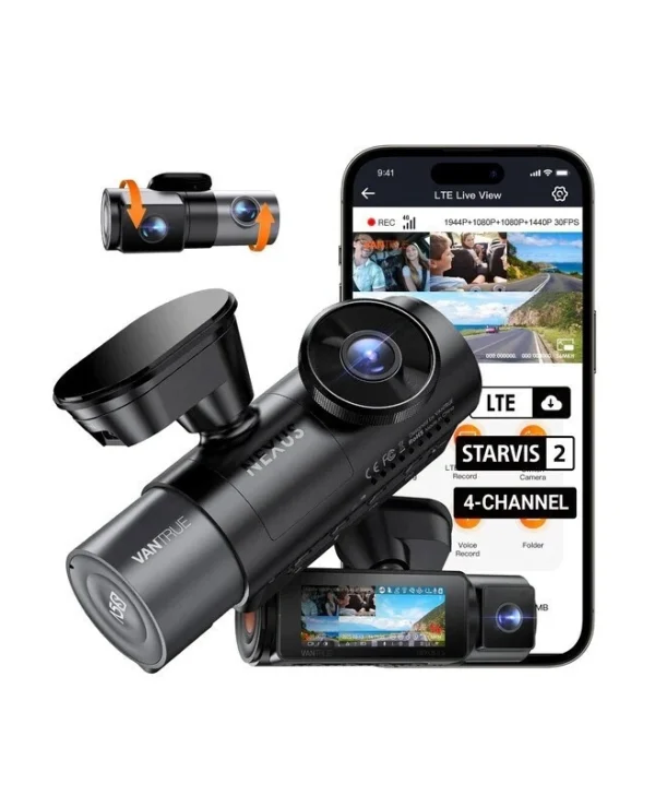 Vantrue Κάμερα DVR Αυτοκινήτου WiFi, GPS για Παρμπρίζ N5 S