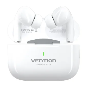 Vention In-ear Bluetooth Handsfree Ακουστικά με Αντοχή στον Ιδρώτα και Θήκη Φόρτισης Λευκά NBVW0