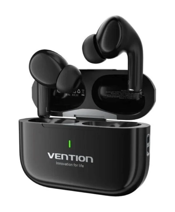Vention Echo Lite E11 In-ear Bluetooth Handsfree Ακουστικά με Αντοχή στον Ιδρώτα και Θήκη Φόρτισης Μαύρα NBVB0