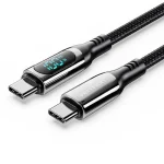 Vention LED USB 2.0 Cable USB-C male - USB-C 100W Μαύρο 1.2m (480MBPS) TAYBAV