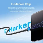 Vention LED USB 2.0 Cable USB-C male - USB-C 100W Μαύρο 1.2m (480MBPS) TAYBAV - Image 2