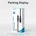 Vention LED USB 2.0 Cable USB-C male - USB-C 100W Μαύρο 1.2m (480MBPS) TAYBAV - Image 7