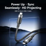 Vention It Cable Usb-c 3.2 Gen2 M-m 1.0m Braided Aluminum White Trgwf TRGWF - Image 3