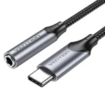 Vention USB 2.0 Cable USB-C male - 3.5mm female Γκρι 1m BGMHF