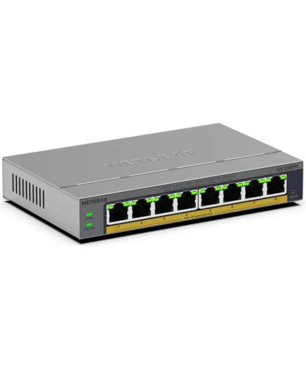 NetGear GS108EPP-100EUS Managed PoE Switch με 8 Θύρες Gigabit (1Gbps) Ethernet