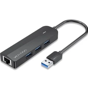 Vention USB 3.0 Hub 4 Θυρών με σύνδεση USB-A / Ethernet CHNBB