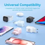 Vention Φορτιστής Χωρίς Καλώδιο GaN με Θύρα USB-C 20W Λευκός (FEPW0-EU) - Image 9