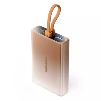 Vention Power Bank 10000mAh 22.5W με Θύρα USB-A και Θύρα USB-C Χρυσό FHZJ0